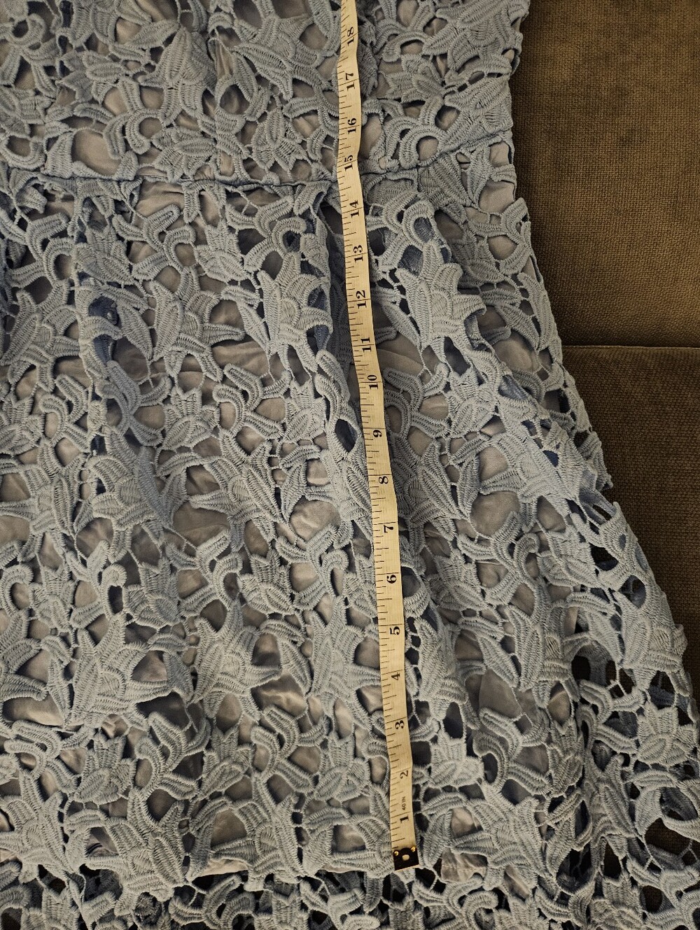 Light Blue Lace Spaghetti-Strap Midi Dress - Picture 9 of 9
